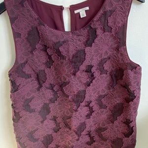 Halogen burgundy dress tank top